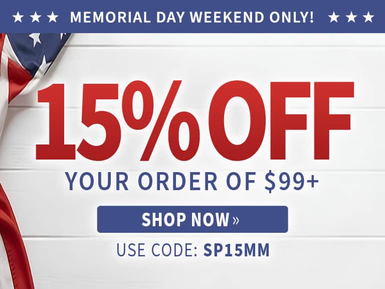 15% Off your order of $99+ with code SP15MM