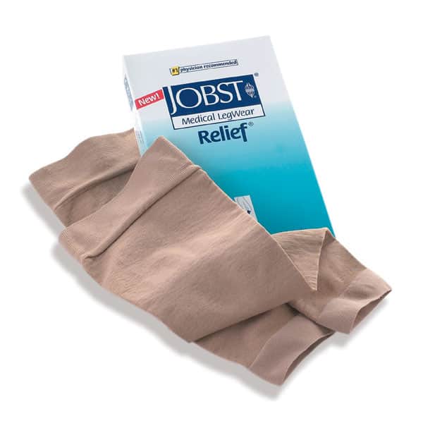 Jobst Relief Women's Opaque Open Toe Firm Compression Knee High Stockings