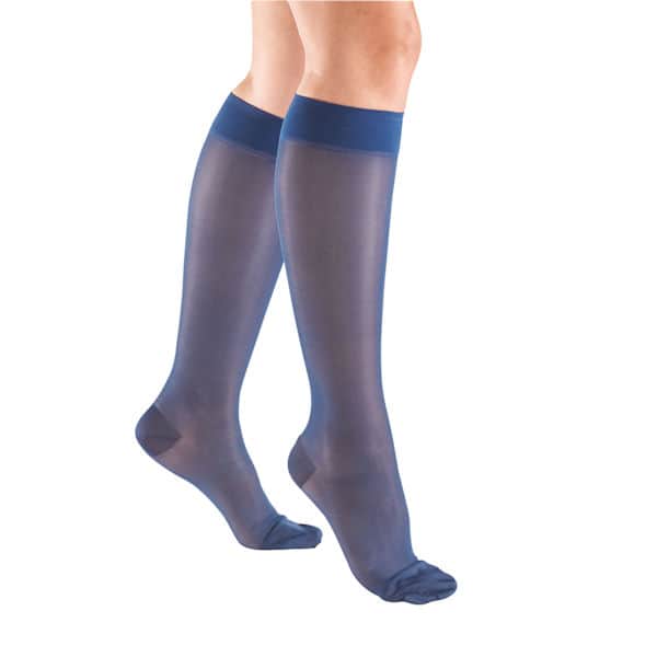 Support Plus Women's Sheer Closed Toe Moderate Compression Knee High Stockings