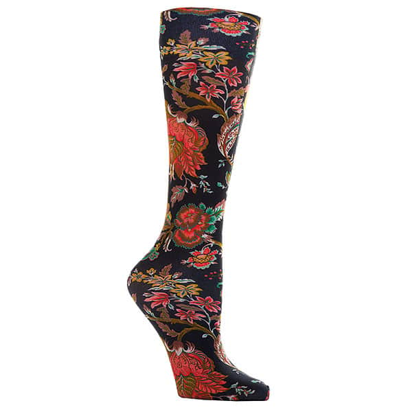 Celeste Stein Women's Printed Moderate Compression Knee High Stockings - Back Pampalore