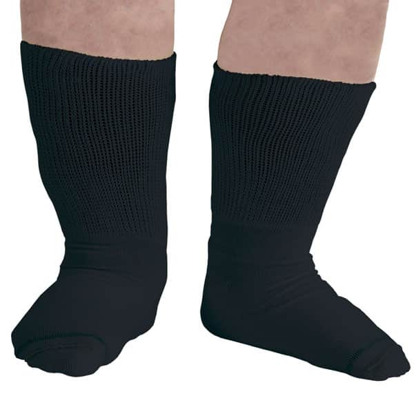 Men's Extra Wide Calf Bariatric Diabetic Crew Socks -3 Pack