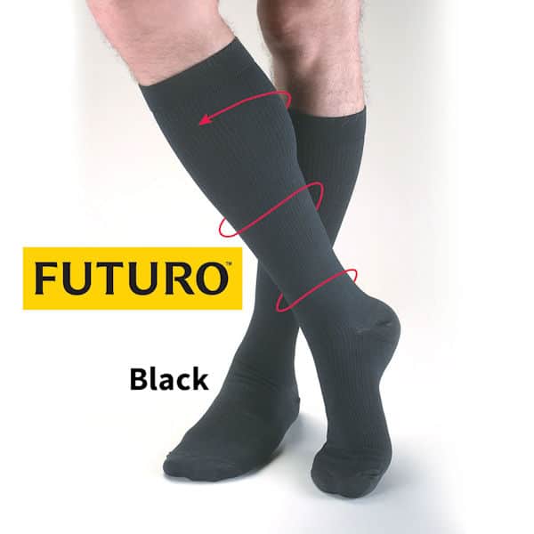 Futuro&reg; Men's Moderate Compression Dress Socks - Black