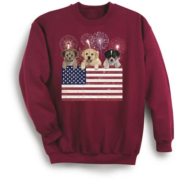 Americana Puppies T-Shirts or Sweatshirts