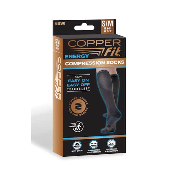 Copper Fit Energy Compression Knee High Socks - 1 Pair
