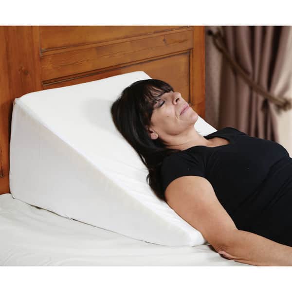 Support Plus Bed Wedge Pillow - Memory Foam Cushion & Cover - Large 12.5" High