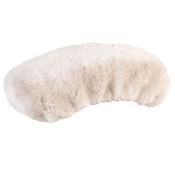 Jeanie Rub Massager Kit with Sheepskin Pad Combo - Variable Speed Electric Vibrating Massager and Washable Cover