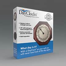 Alternate image Keep Track Of Days, Not Time Clock - Mahogany