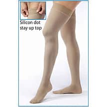 Alternate image Jobst Women's Opaque Closed Toe Moderate Compression Thigh High Stockings