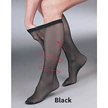 Alternate image Support Plus Women's Sheer Closed Toe Firm Compression Knee High Stockings