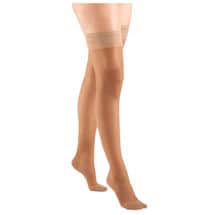 Alternate image Support Plus Women's Sheer Closed Toe Moderate Compression Thigh High Stockings