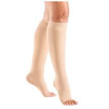 Alternate image Support Plus Women's Opaque Open Toe Firm Compression Knee High Stockings