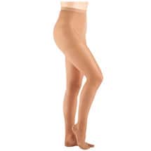 Alternate image Support Plus Women's Sheer Closed Toe Moderate Compression Pantyhose