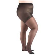 Alternate image Support Plus Women's Sheer Queen Plus Closed Toe Moderate Compression Pantyhose
