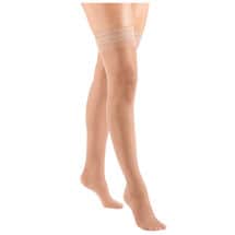 Alternate image Support Plus Women's Sheer Closed Toe Mild Compression Thigh High Stockings