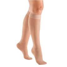 Alternate image Support Plus Women's Sheer Closed Toe Mild Compression Knee High Stockings