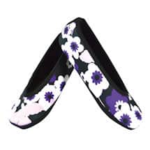 Alternate image Nufoot Women's Ballet Flat Non Slip Slippers - Purple Floral