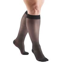 Alternate image Support Plus Women's Sheer Closed Toe Wide Calf Firm Compression Knee High Stockings