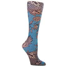 Celeste Stein Compression Socks - Mild Strength - Denim Linen Floral