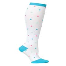 Alternate image Women's Closed Toe Wide Calf Mild Compression Knee High Fun Knit Socks