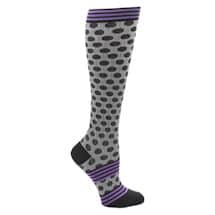 Alternate image Women's Closed Toe Wide Calf Mild Compression Knee High Fun Knit Socks
