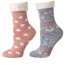 Alternate image Cabin and Lounge Socks, Set of 2 - Pink