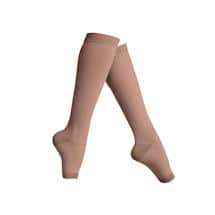 Alternate image Support Plus&reg; Women's Opaque Open Toe Wide Calf Firm Compression Knee High Stockings