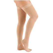 Alternate image Support Plus&reg; Women's Opaque Closed Toe Firm Compression Thigh High Stockings