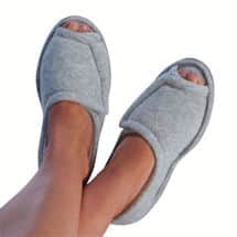 Alternate image Women's Terry Cloth Comfort Slippers - Grey