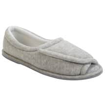 Alternate image Women's Terry Cloth Comfort Slippers - Grey