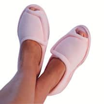 Alternate image Women's Terry Cloth Comfort Slippers - Pink
