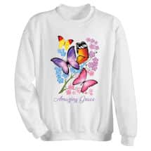 Alternate image Women's Butterfly Inspirational T-Shirts or Sweatshirts