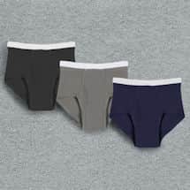Alternate image Men's Incontinence Briefs 10 oz. 3 Pack - Black, Grey, Navy