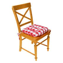 Alternate image Buffalo Plaid Tufted Chair Cushions - Set of 2
