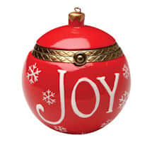 Porcelain Surprise Christmas Ornaments - Red Joy Ornament