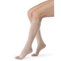 Alternate image Jobst Relief Women's Opaque Open Toe Moderate Compression Knee High Stockings