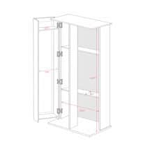 Alternate image Grande Locking Media Storage Cabinet with Shaker Doors