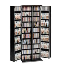 Alternate image Grande Locking Media Storage Cabinet with Shaker Doors - Black