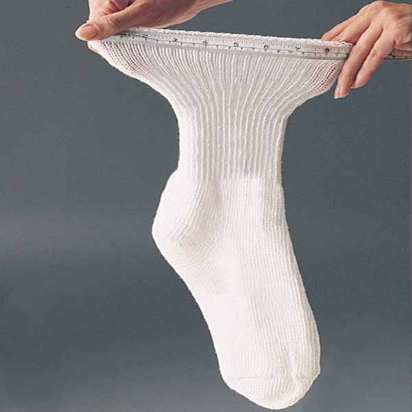 Product image for Caresox 100% Cotton Unisex Wide Calf Ultra-Dry Crew Socks