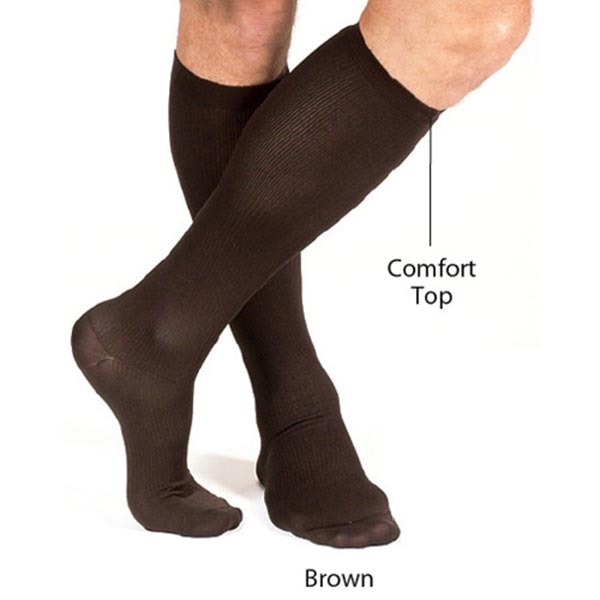 Product image for Support Plus® Men's Mild Compression Knee High Dress Socks