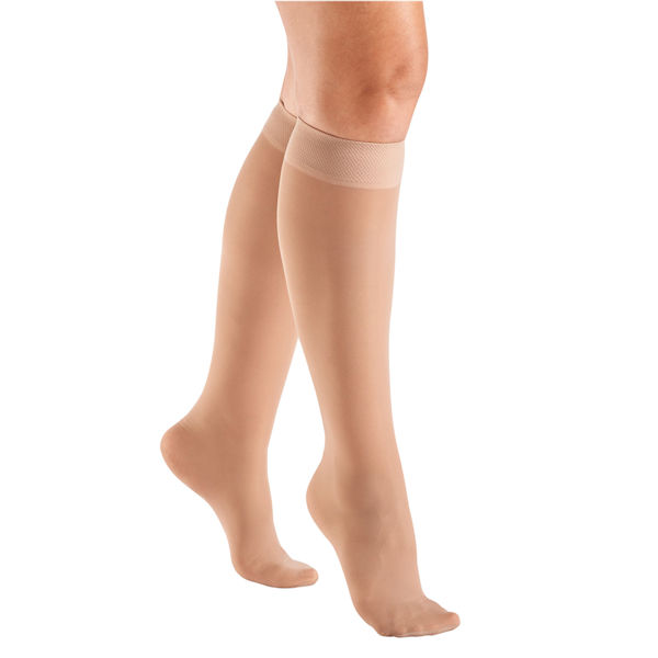 Product image for Support Plus Women's Sheer Closed Toe Mild Compression Knee High Stockings