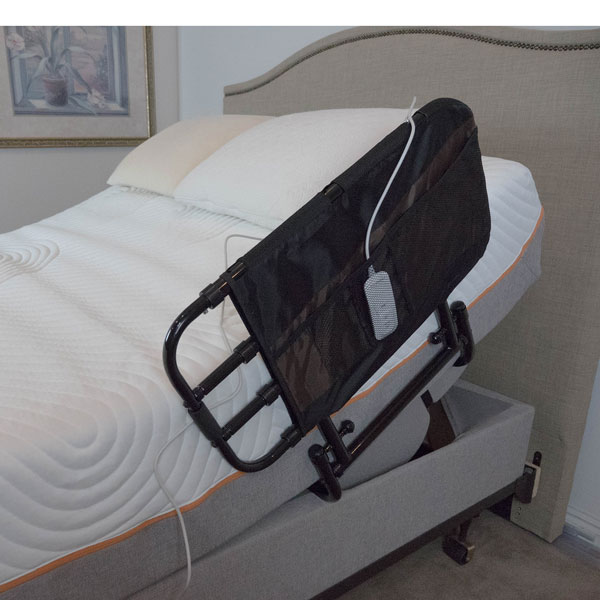 Product image for Ez Adjustable Bed Rail - Safety Hand Rails Pivot Down
