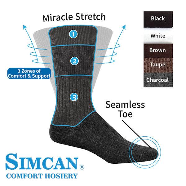 Simcan&reg; Tender Top&reg; Men's Crew Socks