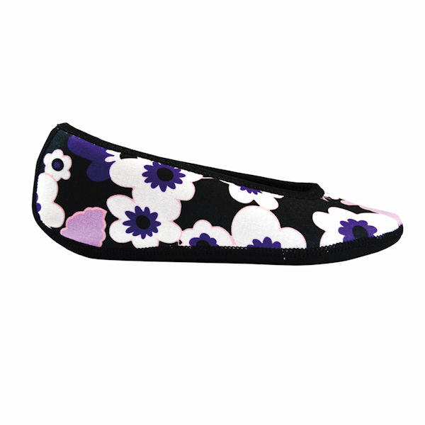 Product image for Nufoot Women's Ballet Flat with Non-Slip Soles - Purple Floral