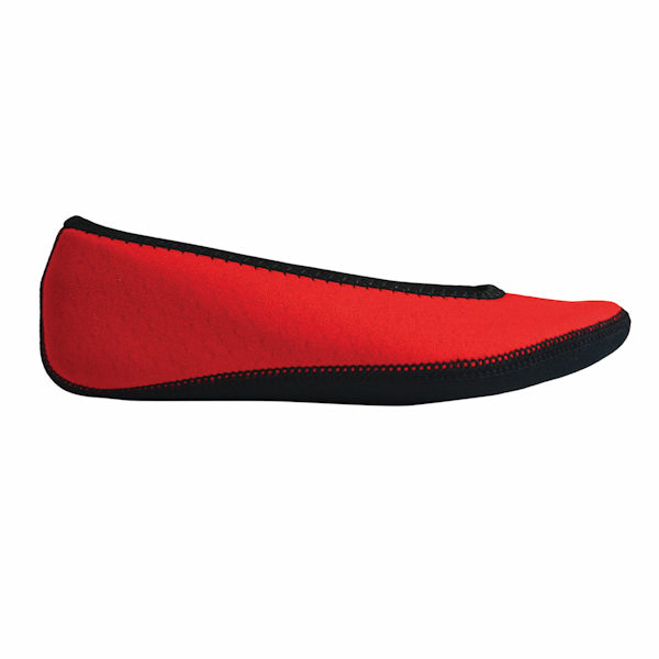 Product image for Nufoot Women's Ballet Flat Non Slip Slippers - Red