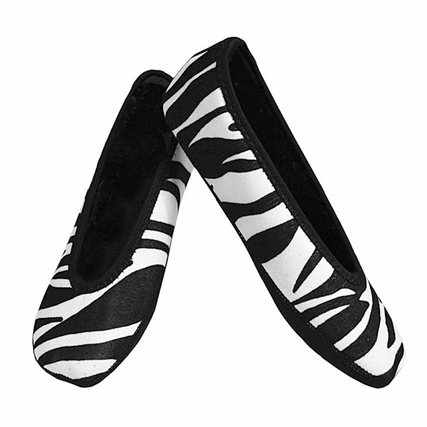 Nufoot Women's Ballet Flat Non Slip Slippers - Zebra