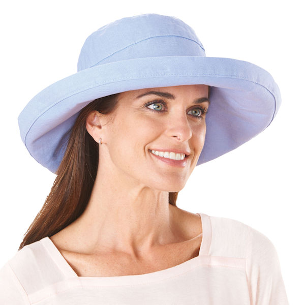 UPF 50+ Packable Large Brim Cotton Sun Hat