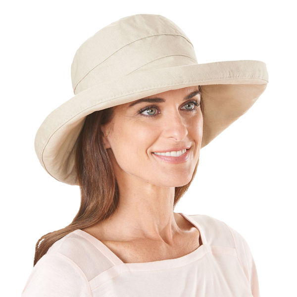 UPF 50+ Packable Large Brim Cotton Sun Hat
