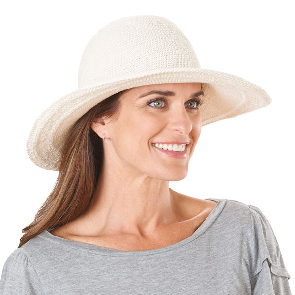UPF 50+ Packable Wide Brim Crochet Sun Hat