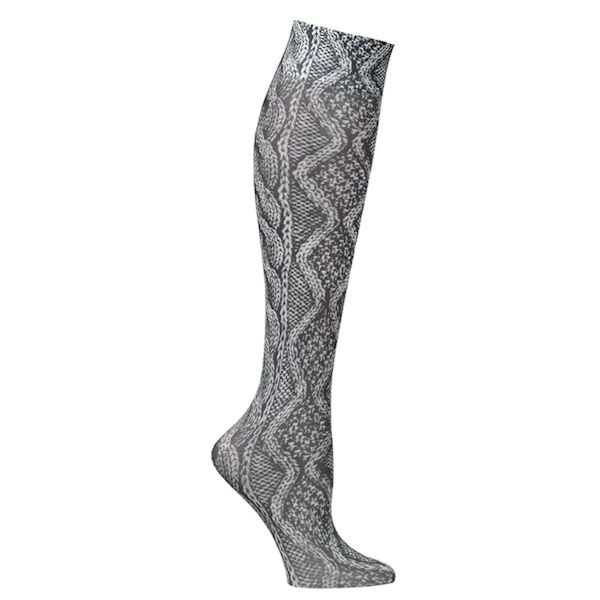 Product image for Celeste Stein Women's Printed Closed Toe Wide Calf Moderate Compression Knee High Stockings