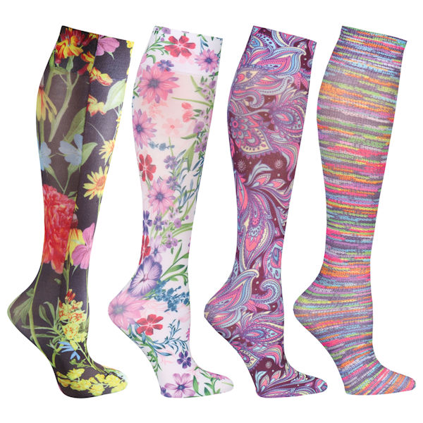 Berries Pattern Compression Socks For Women 3D Print Knee High Boot